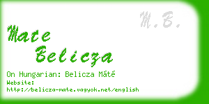 mate belicza business card